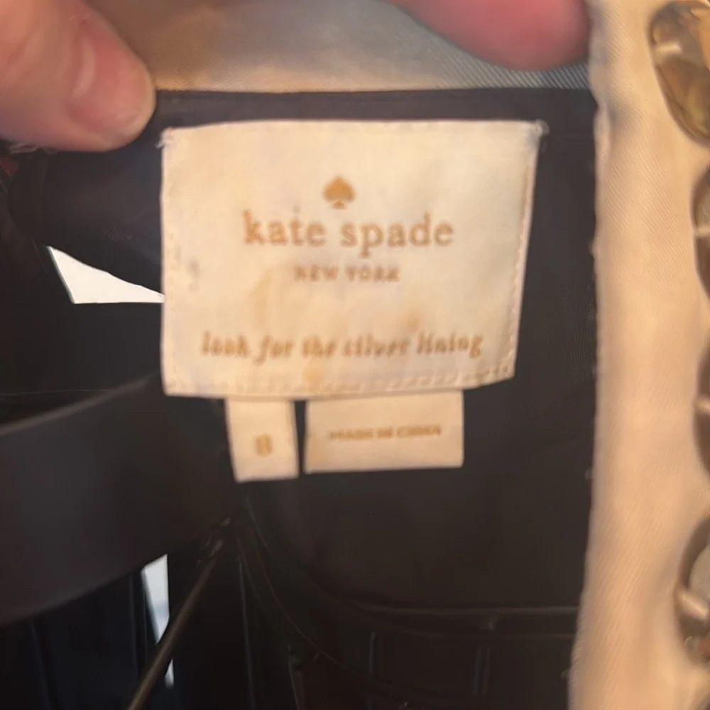 KATE SPADE Harlow Jeweled Peter Pan Collar-Sz 8